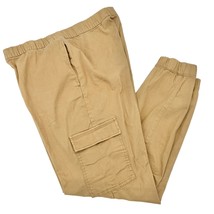Divided H&amp;M Joggers Pants Womens 10 Khaki Cargo Pockets Pull On - £9.64 GBP