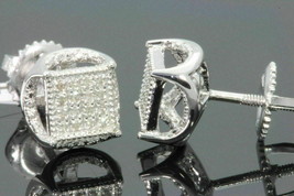 1Ct Round Cut Simulated Diamond Stud Earrings 14k White Gold Plated - £63.92 GBP