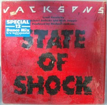 Vinyl LP-Jacksons with Mick Jagger-State of Shock-12&quot; Dance Mix-in shrink wrap! - £12.60 GBP