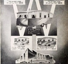 1954 Willerby Caravan Co Earls Court Motor Show Advertisement Automobili... - $24.99