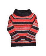 Rafaella Angora Wool Blend Sweater Womens S Striped Wide Neck Jumper Red... - £21.30 GBP