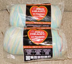 Lot 2 Red Heart 3/4 Pounder Hushabye 930 Yarn Crochet Knit 4ply 6oz NEW! - £24.88 GBP