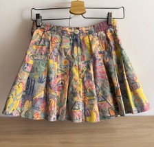 Vtg Natty 80’s 90’s Pastel Western Print Pleated Mini Camo Skirt Juniors Size XS - £27.23 GBP