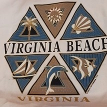 Virginia Beach T Shirt XL Tan Dolpins Fish Sailing Beach Life - $13.10