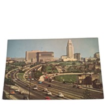 Postcard Hollywood Freeway Looking Towards Civic Center LA CA Chrome Unposted - £5.41 GBP