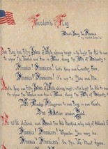 Freedom&#39;s Flag &amp; Abraham Lincoln&#39;s Gettysburg Address on Parchment Ewald Lohe  - £37.39 GBP