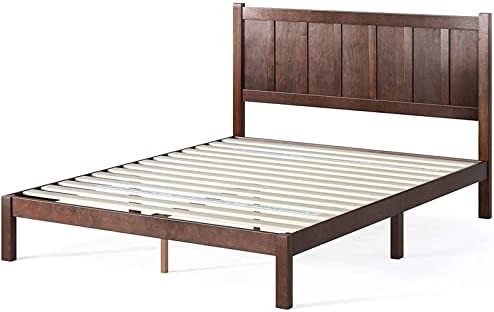 No Box Spring Is Required With Zinus Adrian Wood Rustic Style Platform King Bed - $294.93
