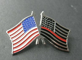Firefighter Fire Fighter Honor Flag Lapel Hat Pin Thin Red Line 1.5 Inches - £5.43 GBP