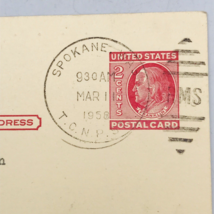 VTG 1958 Spokane WA TONP Station RMS Duplex Cancel Postal Card Northern Pacific - £10.29 GBP