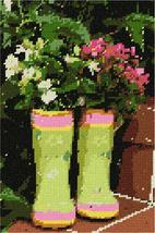 Pepita Needlepoint kit: Boots Flower Pots, 7&quot; x 10&quot; - £39.96 GBP+