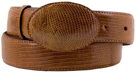 Kids Western Dress Belt Honey Brown Teju Lizard Skin Leather Casual Size 30 - $93.95 CAD