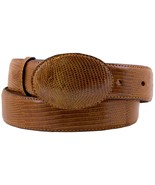 Kids Western Dress Belt Honey Brown Teju Lizard Skin Leather Casual Size 30 - $58.89