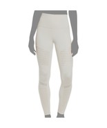 Alo Ivory White High-Waist Moto Mesh Leggings size XS Athleisure Yoga Wo... - $55.32 CAD