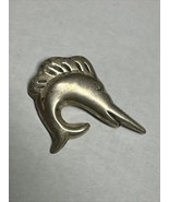Vintage Made In Mexico Large Swordfish Brooch With Turquoise Eye. - $51.17 CAD