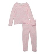 MSRP $25 Sweet Dreams Pink &amp; White Frayed-Hem Pajama Set Pink Size 7/8 NWOT - £10.16 GBP