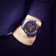 Precision Steel Hollow Automatic Mechanical Watch Large Dial Mens Watch - $89.95