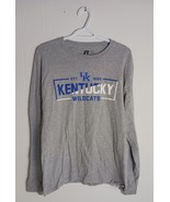 UK Kentucky Wildcats Long Sleeve Gray Tshirt Men&#39;s Size M - $168.38 MXN