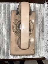 Bell System Western Electric  Pink Beige Rotary Dial Wall Telephone UNTESTED - $30.00