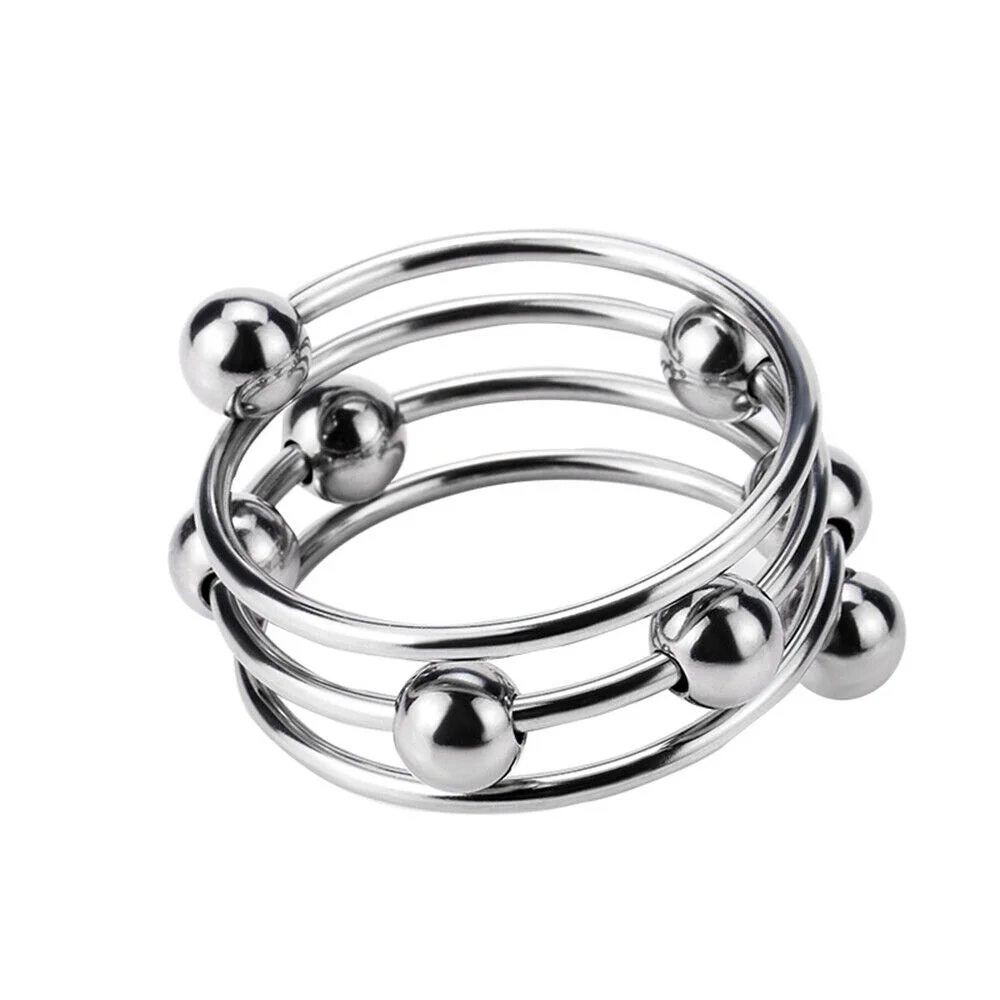 Sporting 5 Sizes Stainless Steel Home Rings Bead Binding Male Head Glans Stimula - £23.90 GBP