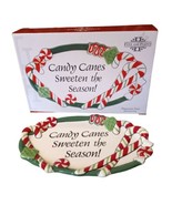 Fitz &amp; Floyd Candy Canes Sweeten the Season Santa Cookie Tray 9.5&quot;x5.5&quot; ... - $21.46