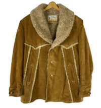 Vintage Grais Suede Cowhide Marlboro Western Jacket Men&#39;s Size 44 Reg Un... - £93.72 GBP