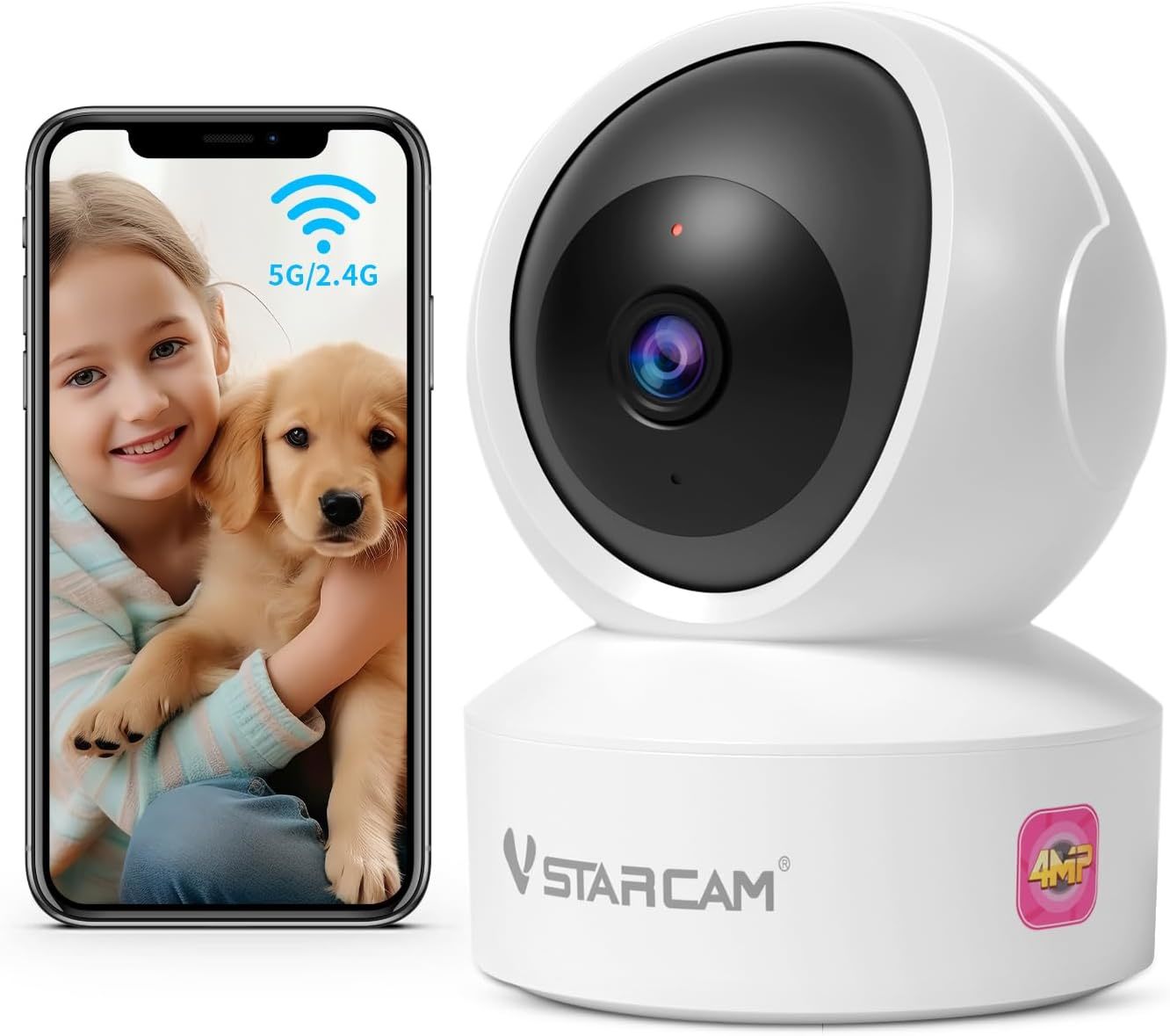 The Vstarcam Security Indoor Camera Is A 4Mp Hd Dog Camera That Features... - $40.92