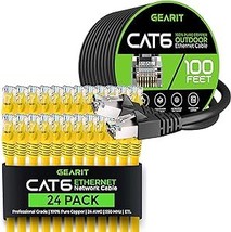 GearIT 24Pack 7ft Cat6 Ethernet Cable &amp; 100ft Cat6 Cable - £167.92 GBP