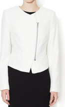 L&#39;Agence Ivory Off White Tweed Blazer Top Jacket Career Casual Sz 0 - £67.47 GBP