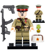 WWII Soviet Officer with PPS 43 Custom 1pc Minifigure - $4.99