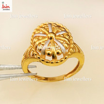 18 Kt Real Solid Gold Engagement Finger Women&#39;S Ring Size 7 8 9 10 11 12 13 - £442.62 GBP+