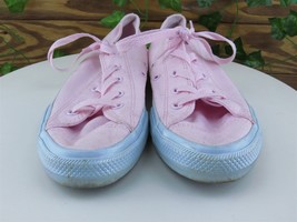 Converse All Star Size 4 Shoes Girls Youth Sneaker Pink Textile Lace Up - $21.78