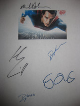 Man of Steel Signed Film Movie Screenplay Script X5 Autograph Henry Cavill Amy A - $19.99