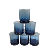 6 Anchor Hocking Essex Cobalt Blue 10 Sided Old Fashioned Glasses 9 oz V... - £38.79 GBP