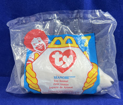 McDonalds 1993 Tag Ty Teenie Beanie Baby Seamore Seal  UNOPENED 1996 Package - $9.39