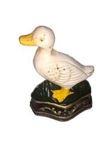 Vtg Cast Iron Painted Doorstop  Duck Farmhouse Nature Wildlife Waterfowl... - $20.00