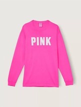 Victoria&#39;s Secret Pink Cotton Long Sleeve Campus T-SHIRT Small - $26.00