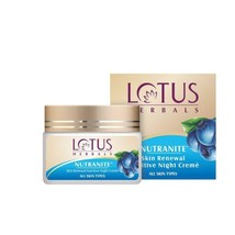 Lotus Herbes Nutranite Peau Renouvellement Nutritif Nuit Crème 50 GM Visage Soin - £16.95 GBP