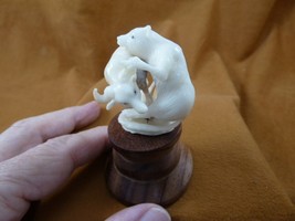 (TB-PANTH-20) Panther Mountain Lion + buffalo shed ANTLER figurine Bali ... - $1,174.55 MXN