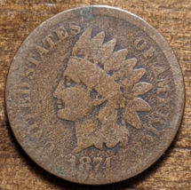 1874 Indian Head Cent Penny Good Better Year - €13,76 EUR