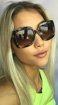 New Zac Posen Mounia Square Toroise Cat.3 Oversized Women&#39;s Sunglasses - £133.67 GBP