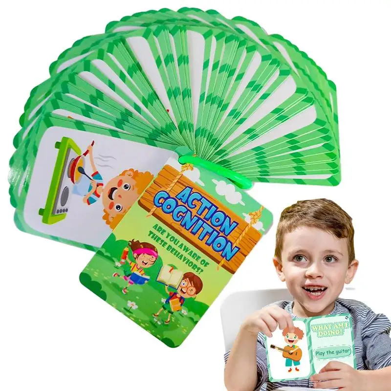 Toddler Flash Cards Reading Enlightenment Cards Educational Toys Kids Montessori - £11.37 GBP