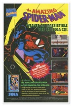 Amazing Spider-Man vs Kingpin Sega Video Game Vintage 1993 Full-Page Print Ad - £7.63 GBP