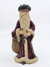Vintage 1985 Carolyn Carpin Storybook Collection Resin Old World Santa Figurine - £22.01 GBP