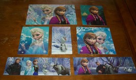 Walt Disney Frozen Children&#39;s Puzzle Set 7 Small Puzzles In Box Elsa Anna Olaf - £14.64 GBP