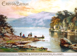St Patrick&#39;s Day Postcard John Winsch 1915 Toro Lake Mangerton Mt Killarney 4254 - £18.60 GBP