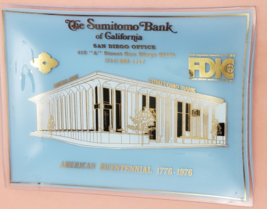 The Sumitomo Bank of California San Diego American Bicentennial Glass Plate - £15.99 GBP