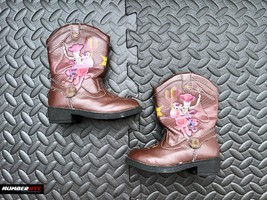 Disney Pixar TOY STORY Toddler US Sz 5 Leather Brown Woody Bullseye Cowboy Boots - £23.87 GBP