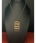 Vtg Pentti Satpeneva Bronze Brutalist Pendant Necklace - $2,253.47 MXN