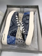 Sun + Stone Mens Bandana Patchwork High Top Sneakers Navy Size 8.5 MSRP $70 - £30.11 GBP
