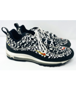 Nike Air Max 98 All Over Print AOP Black White Shoes Size 12 AQ4130-100 ... - £54.85 GBP
